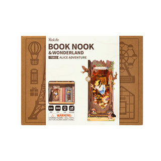 Alice i Eventyrland Book Nook 300 brikker 3D-puslespil