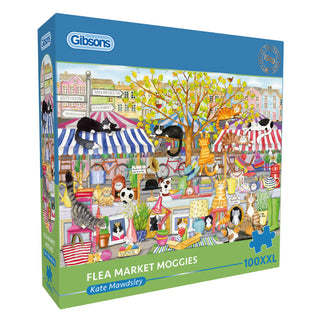 Flea Market Moggies Jigsaw Puzzle 100 XXL Pieces by Gibson