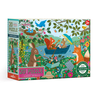 Garden Animals 20 XL brikker børnepuslespil - +3 år fra eeBoo