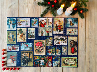 Ye Old Christmas Greetings 1000-teiliges Weihnachtspuzzle von Penny Puzzle