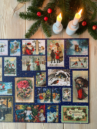 Ye Old Christmas Greetings 1000-teiliges Weihnachtspuzzle von Penny Puzzle