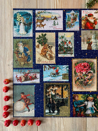 Ye Old Christmas Greetings 1000-teiliges Weihnachtspuzzle von Penny Puzzle