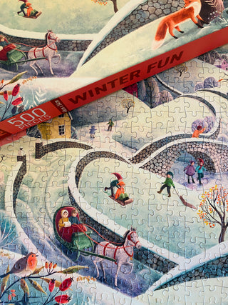 Winter Fun 500 piece Christmas puzzle from Penny Puzzle