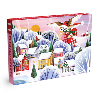 Plissee-Herzen, 1000-teiliges Weihnachtspuzzle von Penny Puzzle
