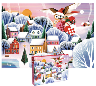 Pleated Hearts 1000 piece Christmas puzzle from Penny Puzzle