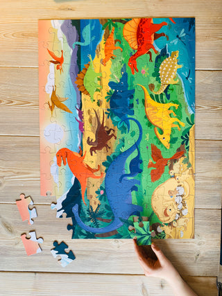 Dino World 100 XL brikker børnepuslespil +5 år fra Penny Puzzle