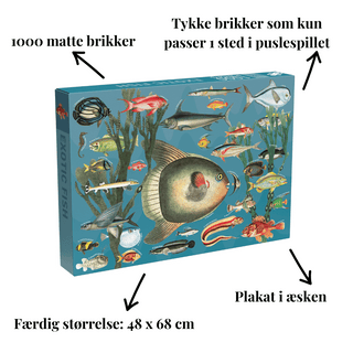 Exotische Fische, 1000-teiliges Vintage-Puzzle von Penny Puzzle
