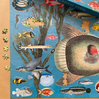 Exotische Fische, 1000-teiliges Vintage-Puzzle von Penny Puzzle