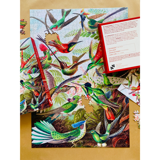 Hummingbirds 1000 brikker vintage puslespil fra Penny Puzzle