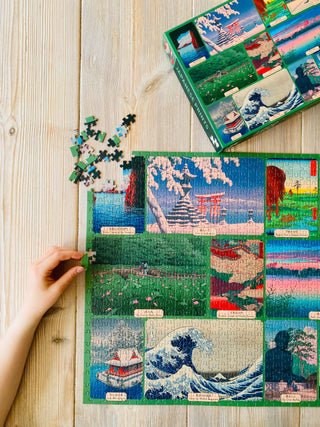 Japanese Prints 1000 brikker vintage puslespil fra Penny Puzzle