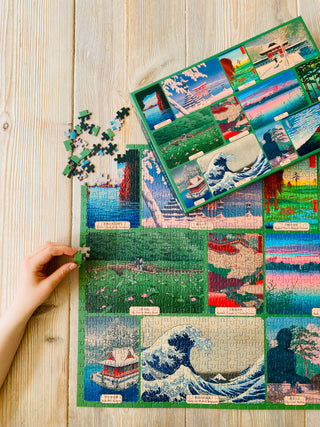 Japanese Prints 1000 brikker vintage puslespil fra Penny Puzzle