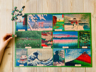 Japanese Prints 1000 brikker vintage puslespil fra Penny Puzzle