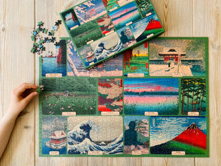 Japanese Prints 1000 brikker vintage puslespil fra Penny Puzzle