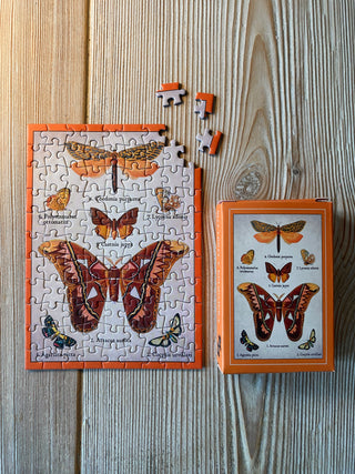 Butterfly Ephemera vintage mini puzzle with 99 pieces from Penny Puzzle