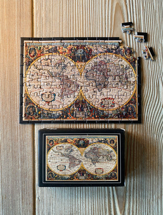 The New World vintage minipuslespil med 99 brikker fra Penny Puzzle