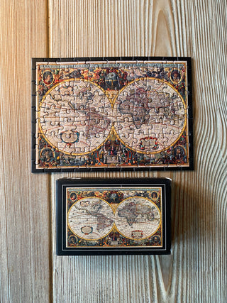 The New World vintage minipuslespil med 99 brikker fra Penny Puzzle