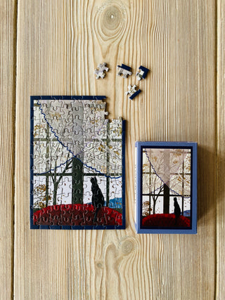 WINDOW CAT mini jigsaw puzzle 99 pieces from Penny Puzzle