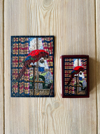RED PARROT mini jigsaw puzzle 99 pieces from Penny Puzzle