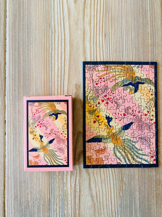 Sakura Phoenix mini jigsaw puzzle 99 pieces from Penny Puzzle