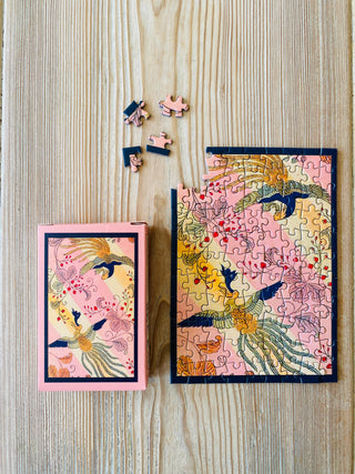 Sakura Phoenix mini jigsaw puzzle 99 pieces from Penny Puzzle