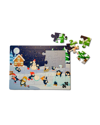 Fun in the Snow - 20 XL brikker børnepuslespil +3 år fra Penny Puzzle