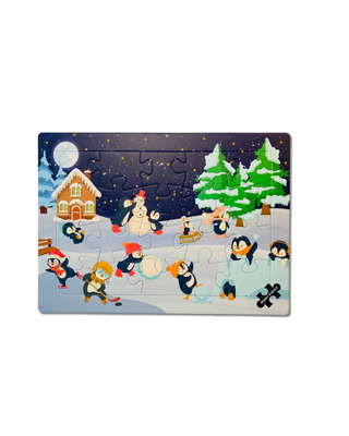 Fun in the Snow - 20 XL brikker børnepuslespil +3 år fra Penny Puzzle
