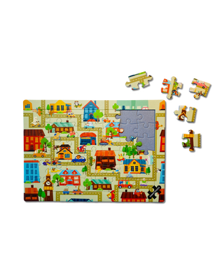 Traffic Jam - 42 brikker børnepuslespil +3 år fra Penny Puzzle
