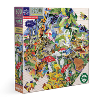 Giftpilze – 500-teiliges 8-seitiges Puzzle von eeBoo 