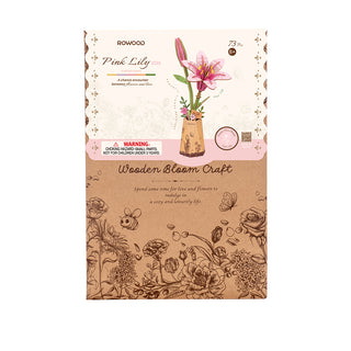 Pink Lily 124 Teile 3D-Puzzle von Robotime