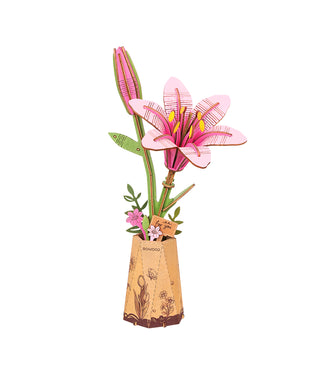 Pink Lily 124 Teile 3D-Puzzle von Robotime