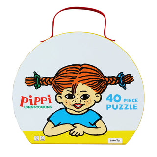 Pippi Langstrømpe puslespil til børn +3 år med 40 XL brikker