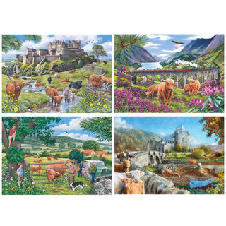 Roaming the Highlands jigsaw puzzle 4 x 500 pieces from House of Puzzles