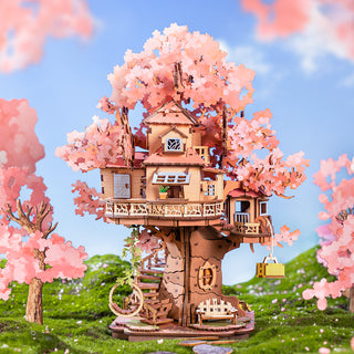 Sakura Tree House Book Nook 535 Pieces 3D Puzzle