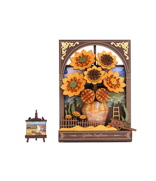 Golden Sunflower 3D-puslespil 266 brikker fra Robotime