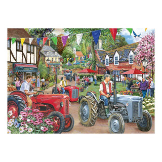 Traktorenparade-Puzzle mit 1000 Teilen von House of Puzzles 