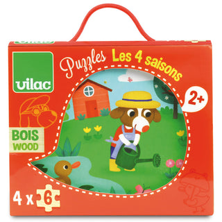 Vilac - Puslespil 4x6 brikker - De 4 årstider