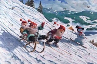 Rodel-Adventskalenderkarte mit 24 Türen, Umschlag und Glitzer von Jan Bergerlind