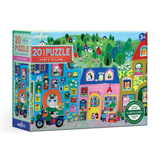 Yumi's Village 20 XL brikker børnepuslespil - +3 år fra eeBoo