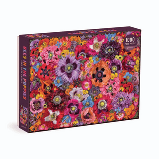 Galison 1000-Teile-Puzzle – Bienen im Mohn 